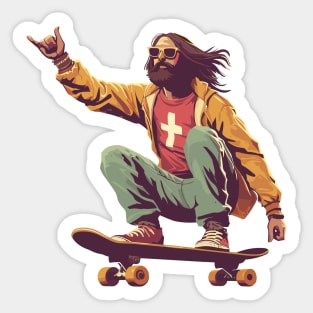 Cool Trendy Jesus Christ skater Sticker